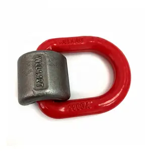 European Type high quality Custom Lifting point alloy steel Fittings Forged G80 Carbon Steel Welded D Ring with Wraps