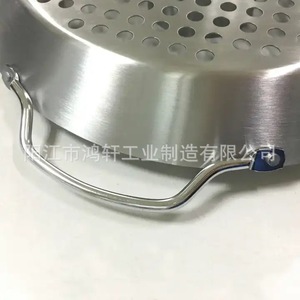 Bandeja redonda para asar pollo de acero inoxidable, 35x30,5x12cm, con rejilla desmontable para cocinar, hornear y hacer barbacoa - Product Image 4