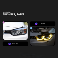Phares avant à LED dorés CREULI pour BMW F30 2012-2019, projecteurs DRL Plug & Play de haute qualité