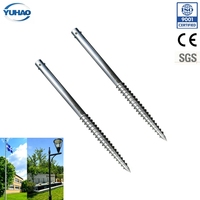 Pieux hélicoïdaux galvanisés à chaud YH 2200mm en acier Q355B EN1090 EXC2, 250N, durée de vie 15 ans, revêtement en zinc >85m pour