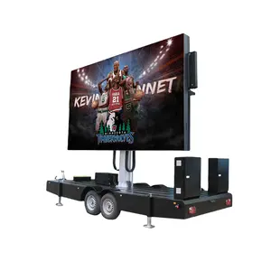 2024 Hot Selling 12 Square Meters Outdoor Full Color Folding Mobile LED Trailer for Sporting Events