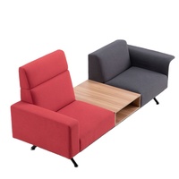 Conjunto de sofás de 1 + 1 + 3, muebles de oficina, estilo sofá con mesa, hechos en Bosen, fábrica de muebles de Dong, gran oferta