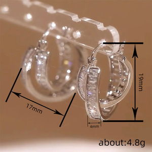 Orecchini a Doppio Cerchio per Donne, Eleganti Accessori per Orecchie da Indossare Quotidianamente - Product Image 6