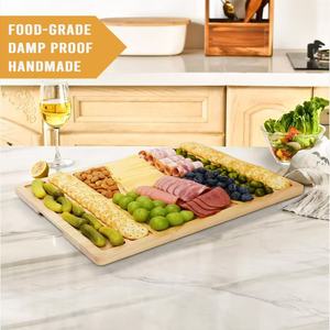 Tabla de madera transfronteriza para aperitivos con chistes, platos de bambú y madera para entretenimiento, picnics al aire libre, platos para servir - Product Image 1