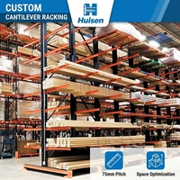 Étagères cantilever industrielles en acier pour centre de distribution, solution de stockage personnalisée ISO9001