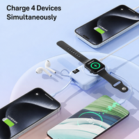 Batterie externe magnétique sans fil 10000mAh 15W à charge rapide avec câble intégré pour montre connectée et téléphone