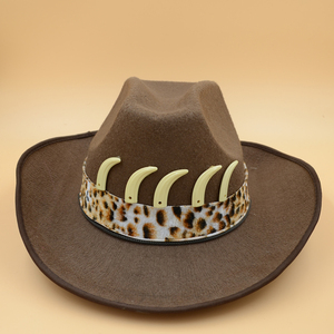 MH-3071 Deluxe Feutre Fou <span class=keywords><strong>Cowboy</strong></span> Chapeaux Halloween Party Hommes Femmes <span class=keywords><strong>Accessoire</strong></span> - Product Image 2