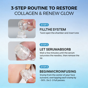 Kit <span class=keywords><strong>de</strong></span> sérum à <span class=keywords><strong>l</strong></span>'acide hyaluronique personnalisé OEM ODM, micro-infusion, hydratation 3D, anti-âge, éclaircissant, solution hydratante, marque privée - Product Image 4