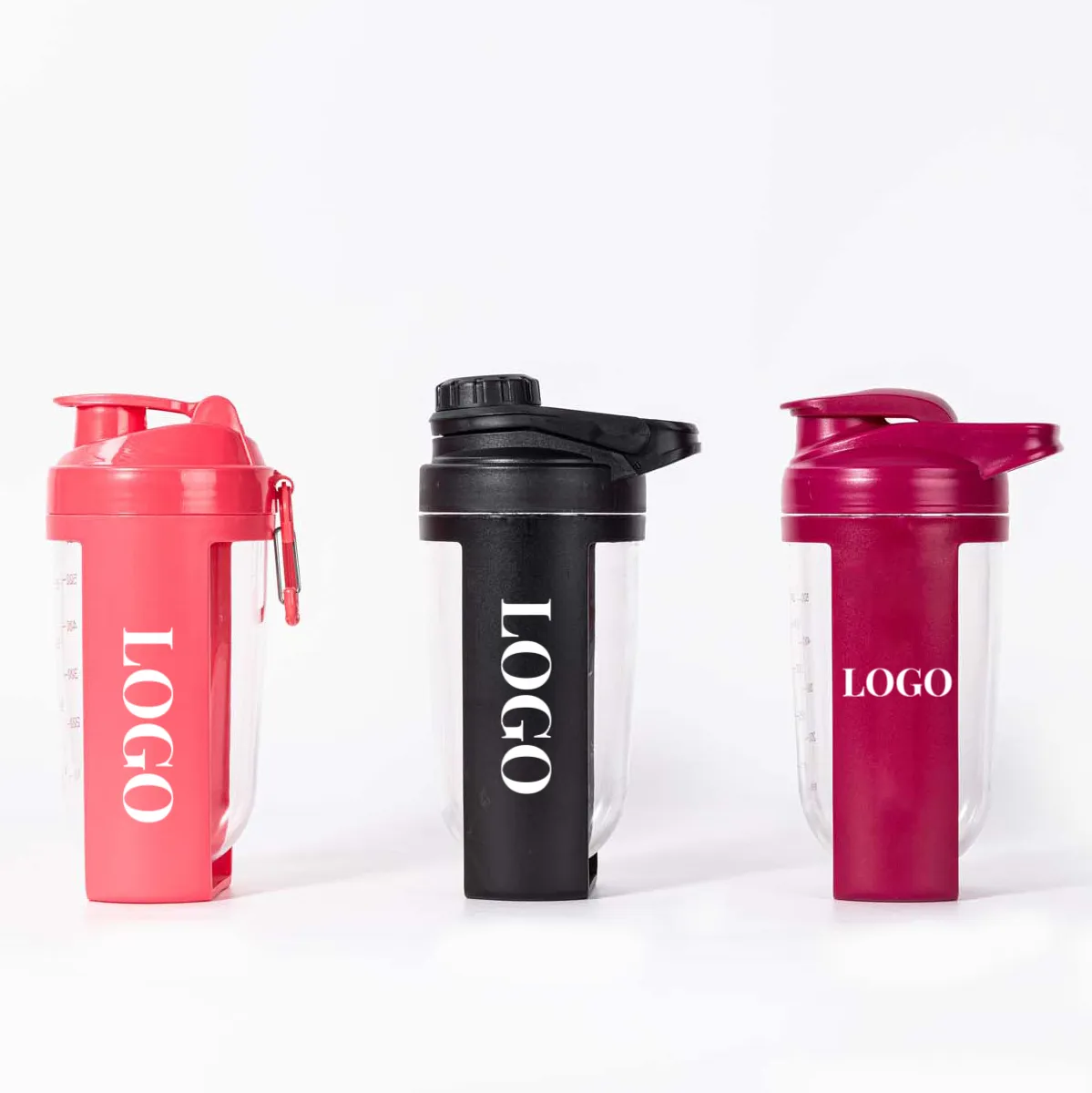 650ML PET Logo personalizzato Shaker bottiglia sportiva Fitness tazza di miscelazione bottiglia di acqua proteica per la palestra