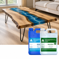 SANKIN Deep Verser Résine Époxy Art Mural Résine Époxy et Durcisseur ab Résine Époxy Transparente pour la Fabrication de Bijoux Artisanat d'Art Tables en Bois