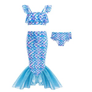 Traje de Baño de Dos Piezas para Niñas, Estilo Princesa Sirena, para Playa, Bikini, Conjunto de Natación Infantil - Product Image 4