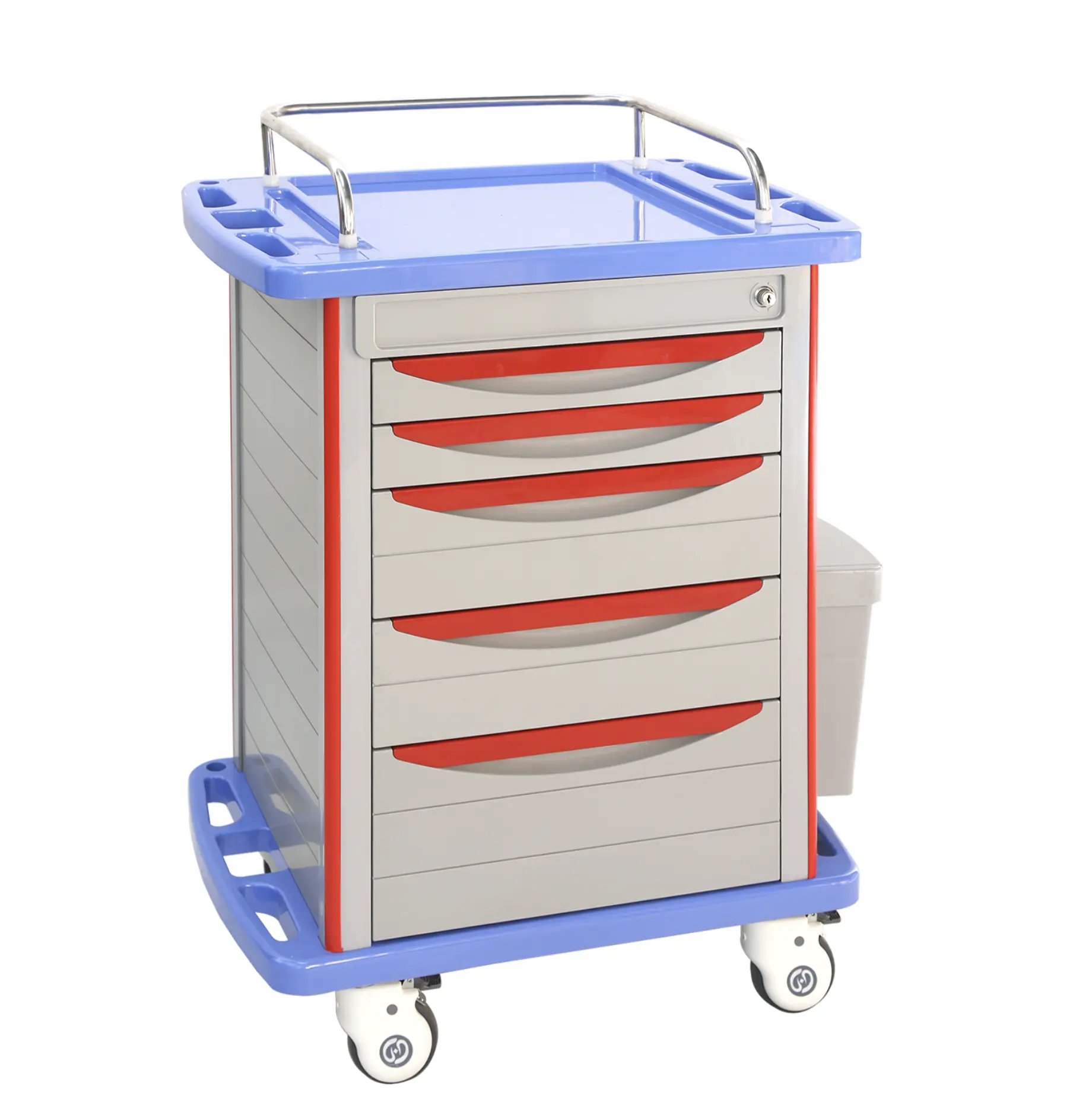 Rolley-carrito de medicina médica para el hospital, carrito de medicina médica de alta resistencia, precio de 5 años