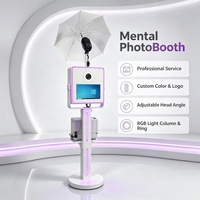 Nouvelle cabine photo 2026 de 15,6 pouces à écran tactile, angle réglable, avec support d'imprimante et plaque arrière pour fêtes et événements d'entreprise