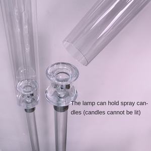 เชิงเทียนอะคริลิค5หัว,ที่ใส่เทียนเชิงเทียนสำหรับตกแต่งบ้านโต๊ะงานแต่งงานดอกไม้ยืนเชิงเทียน - Product Image 4