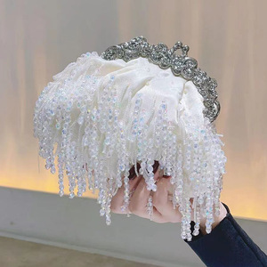 Fashion Women Beaded Tassels <b>Clutch</b> Bag Pearl Evening Dress Bag Evening <b>Clutch</b> Bags for <b>Wedding</b> Party - Product Image 5