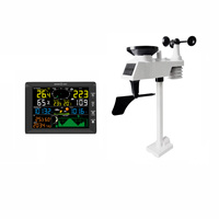 Station météo FT0205 Thermomètre hygromètre sans fil intérieur extérieur Prévisions météorologiques Pluviomètre Anémomètre Interface PC