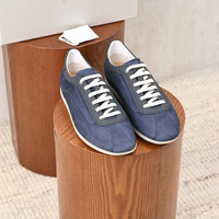 Chaussures de course rétro en daim de luxe pour hommes, baskets décontractées basses vintage pour un usage quotidien