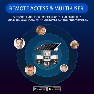 V380pro 3 objectifs rotatifs électriques avec 3 écrans solaires réels 6MP 3K Wifi 4G carte SIM caméra GSM PTZ sécurité avec batterie 8000mAh - Product Image 6