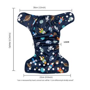 Combinatiepakket Voor Pasgeboren <span class=keywords><strong>Baby</strong></span> 'S 0-1 Jaar Oud 6 Herbruikbare Luiers 6 Microfiber Napie Inzetstukken 2 Natte Droge Zakken Bedrukt - Product Image 4