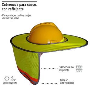 Capacete de Segurança com Protetor de Pescoço e Aba Larga para Construção - Product Image 2