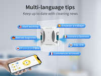 Robot Limpiacristales Eléctrico de Alta Eficiencia W6 con Rutas Z&N para Uso Comercial y Hotelero, Ideal para Ventanas Francesas Grandes