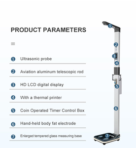 Pèse-personne intelligent avec monnayeur pour salles de sport, mesure de la taille et du poids, balance corporelle, balance de pharmacie, poids et hauteur - Product Image 6