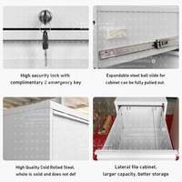Armoire de classement verticale moderne en acier à 4 tiroirs - Rangement de bureau durable pour l'école, la salle de sport et l'extérieur