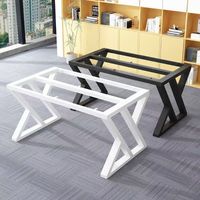 Pieds de table en métal en forme de Z robustes, base de bureau industrielle en acier pour table de salle à manger, accessoires de quincaillerie
