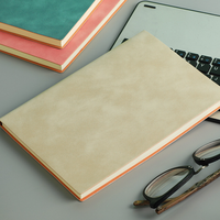 Nouveau bon marché imprimé organisateur/planificateur cahier Logo personnalisé étudiant A5 velours couverture en cuir PU papeterie coffret cadeau en gros