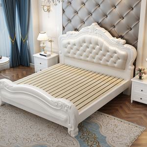 เตียงคิงไซส์/ควีนไซส์ คุณภาพสูง สไตล์หรูหราแบบดั้งเดิม โครงเตียงไม้จริง สำหรับเฟอร์นิเจอร์ห้องนอน - Product Image 5