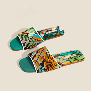 Vacation Style Fabric Women Slippers Lightweight Anti Slip <b>Open</b> <b>Toe</b> Indoor Home <b>Shoes</b> For Spring Summer - Product Image 5