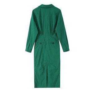 SHENZHU <span class=keywords><strong>Abito</strong></span> da donna estivo 2026 nuovo alla moda semplice versatile <span class=keywords><strong>verde</strong></span> con colletto a maniche lunghe 2417240 - Product Image 6