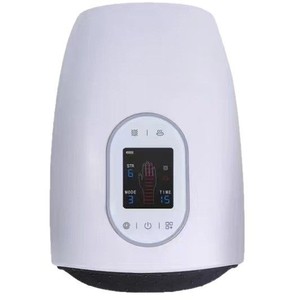 Hand Massager With Lcd Screen Airbag Heating <b>Timer</b> For Joint Pain Relief And Palm Therapy White Rechargeable - Product Image 5