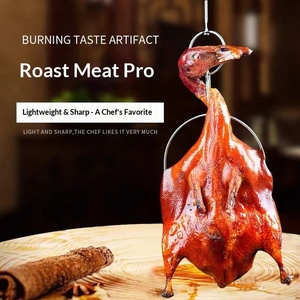 Fourchette de rôtissage en acier inoxydable en forme de U, épaissie, pour canard rôti, pigeon, cochon d'engraissement et poulet (Modèle DX-0020) - Product Image 3