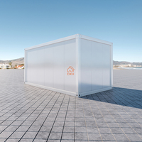 Maison conteneur préfabriquée économique en kit, fabriquée en Chine, avec une pièce de vie et une porte vitrée mobile de 3m