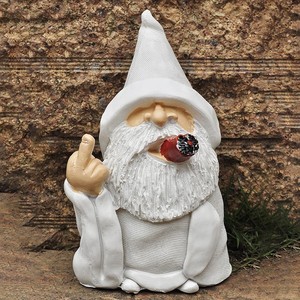 Factory Outlet Creative Garden Gnome Barba blanca Fumar Decoración de jardín al aire libre Adornos Estatua de <span class=keywords><strong>gnom</strong></span> Escultura de elfo sin rostro - Product Image 3