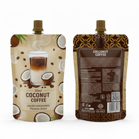 Sacs en papier kraft liquides imperméables à l'eau avec bec verseur recharge feuille d'aluminiumimpression gravure personnalisée
