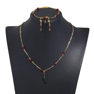 Ultimo Design stile Boho fascino colorato collane fatte a mano femminili bracciali orecchini pendenti set di gioielli accessori per la sposa matrimonio