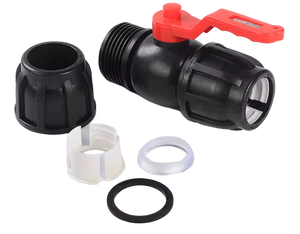 DN20-110MM cao thủy lợi <span class=keywords><strong>HDPE</strong></span> Ống lắp PP đỏ dài xử lý bóng van nén nhanh chóng kết nối nhanh chóng cung cấp nước - Product Image 5