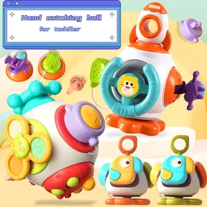 Montessori đồ chơi cho 1 năm tuổi, cảm giác đồ chơi cho trẻ sơ sinh, xếp chồng phân loại hình dạng màu Silicone kéo chuỗi hoạt động Đồ chơi thiết lập