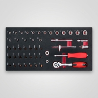 Plateau à outils en mousse EVA M1, insert organisateur modulaire 178 x 400 mm noir pour tiroir d'atelier