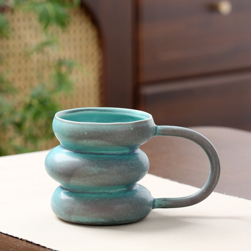 Tasse Fat dun-bleu rétro