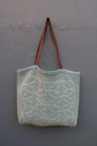 Bolso de mano tejido floral estilo dama informal algodón poliéster cierre abierto cremallera punto Ins flor decoración dos bolsos de hombro - Product Image 2