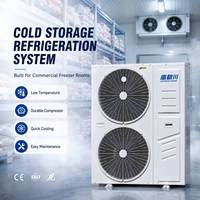 Unité de condensation entièrement équipée AC/DC 2-8 CV R410A refroidie par air, compresseur de congélation 5 CV pour chambre froide