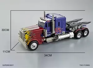 Figurine d'action robotique transformable 30CM Optimus Bumble <span class=keywords><strong>Megatron</strong></span> Noir Or en alliage, modèle Star Commander Camion Voiture, Cadeau - Product Image 6