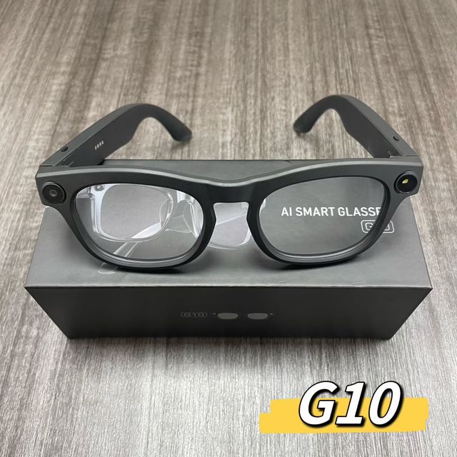 G10 AI Smart Glasses, Featuring an 800W 8MP High-definition Camera, AI Translator for Hands-free Calls, Lightweight Glasses