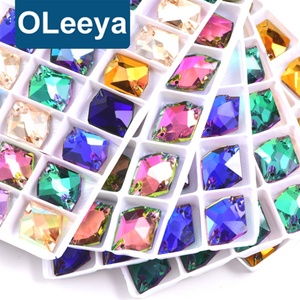 Cristales de Costura Coloridos 5A, Gemas de Vidrio Cósmico Irregulares de Alta Calidad para Coser en Vestidos - Product Image 1