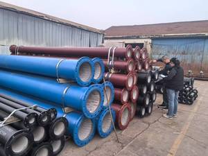 ISO2531 EN545 PN16 a soudé le double tuyau malléable à bride de fer enduit époxyde <span class=keywords><strong>rouge</strong></span> - Product Image 2