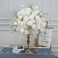 Boules de fleurs artificielles en soie, roses blanches, vertes et roses, faites à la main, ultra-réalistes, pour centres de table floraux de célébrations et festivals