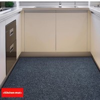 Tapis de sol double rayure grande surface, absorbant, résistant à l'usure, style minimaliste moderne, pour la maison et l'entrée